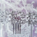 Bella Mera Bridal Belt - Rhodium Headband with Ties - HP300