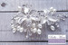 Bella Mera Studio Pearl & Crystal Flower Comb -C402