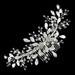Bella Mera Studio Silver Hair Comb: Rhinestone & Crystal (6.5”L)
