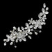 Bella Mera Studio Silver Hair clip: Rhinestone & Pearl / 4.5”x1.5”