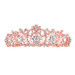 Rose Gold Wedding or Prom Rose Gold Tiara with Clear Crystals 4187T-RG 