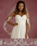 Marionat Bridal Veils 3674 - 40” Long lace veil with pearls and rhinestone - The Bridal Veil Company