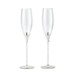 Champagne Glasses With Glass Gems In Stem