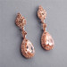 Rose Gold and Pink Crystal Earrings with Teardrop Dangles
4532E-RG
