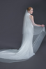 Erica Koesler Wedding Veil 939-110 - (110" inches long) - English net, cut edge on a silver comb