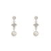 Marionat Bridal Jewelry 12542 Small rhinestone pearl earrings
