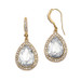 Mariell Clear Crystal Teardrop Earrings with Pave Accents 4247