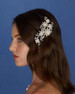 Marionat 8992 Flower clip with glitter flowers, rhinestones and pearls