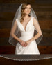 Marionat Bridal Veils 3782 - 36” Pearl beaded edge with sequins - The Bridal Veil Company