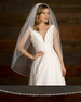 Marionat Bridal Veils 3795 - 42” Beaded edge with sequins - The Bridal Veil Company