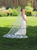 Illusions Bridal Veils Style 7-901-CT-2A - Chapel Length -  90" Long Lace Appliques 
