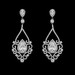 Art Deco Silver Cubic Zirconia Earrings for Bridesmaids and Brides