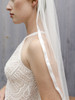 En Vogue Bridal Style V2291SF - English Luxe Tulle Veil With Ribbon Edge - 41 Inches