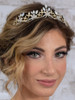 Mariell Opal and 14K Gold Plated Bridal Tiara Wedding Crown with Wavy Motif
4619T-OP-G