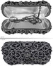 Bella Mera Studio Donda Black Crystal Clutch - Rhinestone Clutch - Fast Ship 