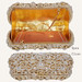 Bella Mera Studio Donda Gold Crystal Clutch - Rhinestone Clutch - Fast Ship