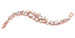 Mariell Rose Gold CZ Statement Bracelet with Genuine Freshwater Pearls 4430B-I-RG