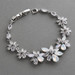 Mariell CZ and Opal Starburst Wedding Bridal & Prom Bracelet 7" Plus 1/2" Extender 4657B-OP-S