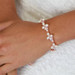 Mariell Genuine Freshwater Pearl & CZ Rose Gold 7 1/8" Wedding Bracelet Plus Extender 4642B-I-RG-7