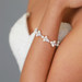 Mariell Genuine Freshwater Pearl & CZ Silver Platinum 7 1/8" Bridal Bracelet with Extender 4642B-I-S-7