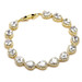 Mariell Top Selling CZ Framed Pears Bridal or Bridesmaids Gold Bracelet 4562B-G-7