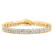 Mariell Gold Marquis Cubic Zirconia Wedding or Prom Tennis Bracelet 4582B-G