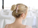 Mariell Bridal Designer Bridal Hair Comb with Hand Painted Rose Gold Leaves and Pave Crystals 4437HC-I-RG