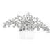 Mariell Bridal Popular Crystal Wedding or Prom Comb with Shimmering Leaves 4190HC-S