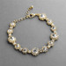 Mariell Bridals Top Selling Gold Rhinestone Bracelet with Round Crystals, Adjustable 6 ¾" to 8 ¼" 3228B-CR-G