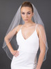 Mariell Fully Beaded Fingertip Bridal Veil with Opal Crystals, Rice Pearls & Bugle Beads 4683V-I-OP-38 - 38" Inches Long