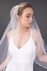 Mariell Knee Length Exquisite Beaded Ivory Wedding Veil with Opaque White Satin Bugle Beads 4676V-I-48 - 48" Inches Long