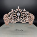 Lucky Collections ™ AR/E/BC7038 -Marquise Stones - Rose Gold Crown - 2.5" High