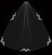 En Vogue Bridal Veil Bridal Veil V2385WZ - English tulle w/Lace appliques  - 60"L - Waltz