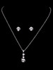 En Vogue Bridal Necklace and Earring Set Style NL2251 - Rhodium Plated Necklace