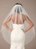 En Vogue Bridal Veil V2583SF - Opaque beaded and crystal edge