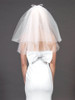 Short Two Layer Veil with Bow - Celebrity Style Flyaway Veil (17"/21")
4712V-I-21
