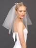 Short Two Layer Veil with Bow - Celebrity Style Flyaway Veil (17"/21")
4712V-I-21
