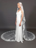 Mantilla Royal Cathedral Bridal Veil With Dramatic Scalloped Lace Edge
4718V-I-120