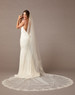 En Vogue Bridal Cathedral Style V2598RC - clear sequin, and beaded lace