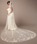 En Vogue Bridal Cathedral Style V2696RC - 3D Silk And Organza Flowers And Leaves 