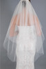 2-Tier 45" Knee Length Cut Edge Veil - Scattered Pearls & Crystals with 30" Blusher - Ivory
4645V-I-45
