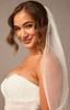 En Vogue Bridal Cathedral V2381WC - Glitter tulle veil with scattered pearl beads - Wide Veil 
