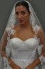 Elena Designs Cathedral Veil E1636L - Sheer embroidered floral edge veil - 120L
