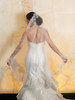 Maritza Bridal Veils 475MS - Silver Embroidered Mantilla - Quick Ship Ivory
