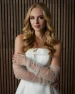 Marionat Bridal G210 - Fingerless tulle gloves with scattered pearls