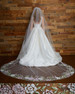  Marionat Bridal Veils 6256 - Floral hand painted veil