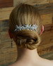 Marionat Bridal 5022 earl and rhinestone comb/back comb with rhinestones and metal leaves
