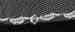 LC Bridal  V2313-290 Silver bugle beads and Austrian crystal beads along veil edge; 36"