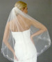LC Bridal V2317-890 Dazzling stylized design of rhinestones & silver bugle beads