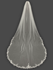 Lucky Collections ™  V M 04 C - Cathedral Flower Lace Wedding Veil - 108L